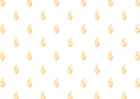 Wheat pattern wallpaper. oat symbol. free space for text. rice sign. Rice pattern wallpaper.のイラスト素材