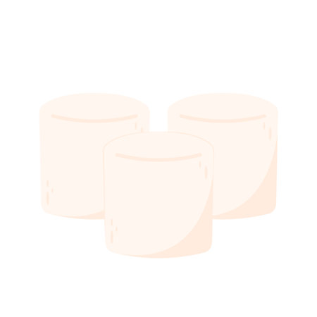 Marshmallow cartoon vector. Marshmallow on white background. Marshmallow icon.のイラスト素材