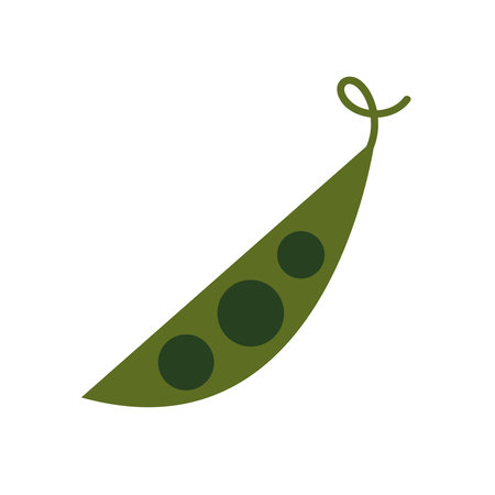 Green peas icon vector. Green peas vector on white background.のイラスト素材