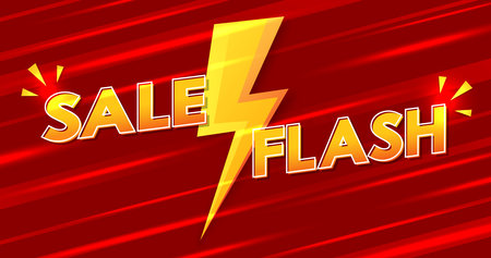 Flash sale banner design. Flash sale promo for bussiness. discount banner promotion template.のイラスト素材