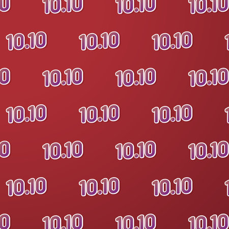 10.10 sign pattern. 10.10 Shopping festival, Speech marketing banner design on red background....