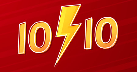 10.10 logo. 10.10 Shopping festival, Speech marketing banner design on red background. Vector...