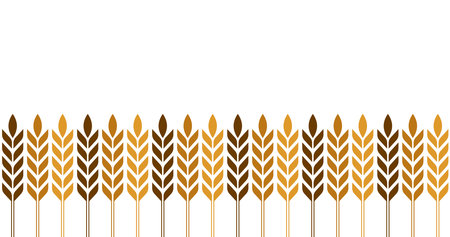 Wheat pattern wallpaper. oat symbol. free space for text. rice sign. Rice pattern wallpaper.のイラスト素材