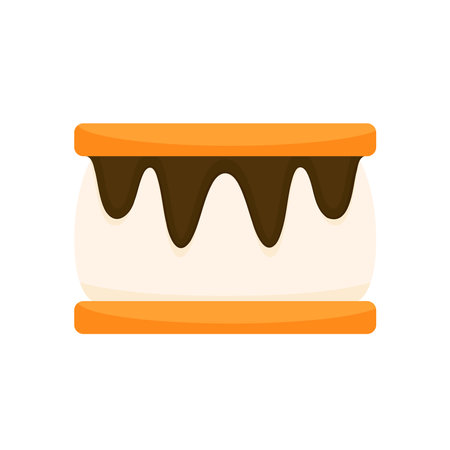 Chocolate bar and graham crackers. S'more graham cracker, chocolate, and marshmallow.のイラスト素材