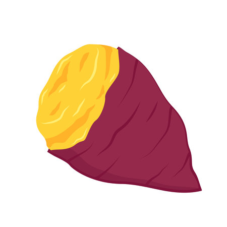 Roasted sweet potato. Roasted sweet potato design. Japanese Sweet potato.のイラスト素材
