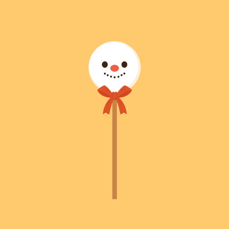 Snowman cartoon vector. Merry Christmas poster.のイラスト素材