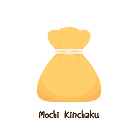 Mochi Kinchaku vector. Vector illustration of Japanese food. Mochi Kinchaku logo.のイラスト素材