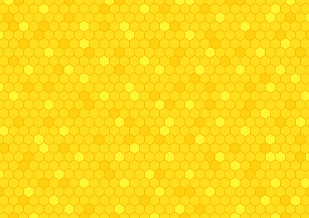 Bee comb background. Bee hive, abstract yellow honeycombs on background vector illustration.