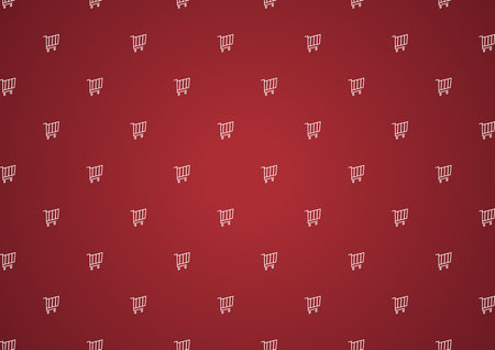 Cart symbol pattern wallpaper. Cart symbol. Cart sign vector. background.のイラスト素材