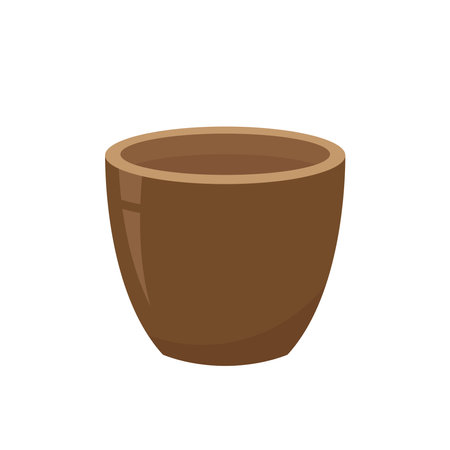 Garden pots and containers isolated on white. Pot icons or illustrations.のイラスト素材