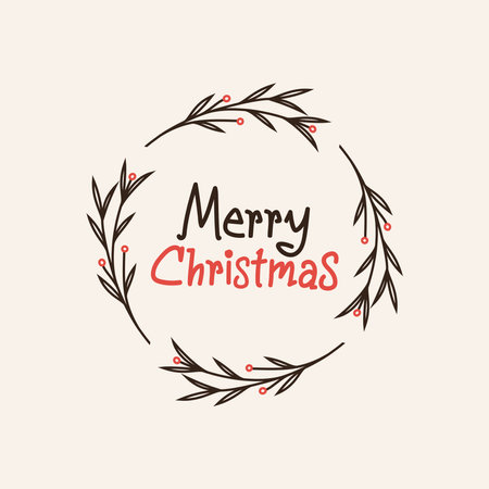 Christmas leaf pattern wallpaper. free space for text. copy space.のイラスト素材