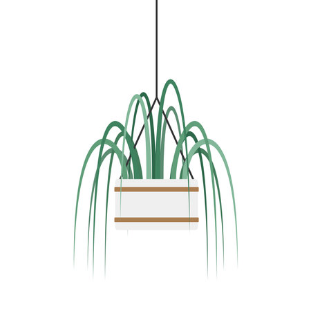 Plants in pot vector. Plants in pot icon vector on white background.のイラスト素材