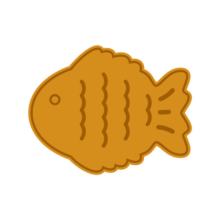 Korean street food. Translation : Label says "Bungeobang". This is a fish-shaped bread. Vector illustration of Taiyaki. Japanese sweets.ãのイラスト素材