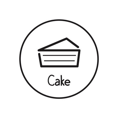 Cake logo design. Cake icon vector. Bakery logo.