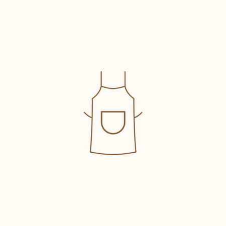 Apron icon vector. Apron logo design.のイラスト素材
