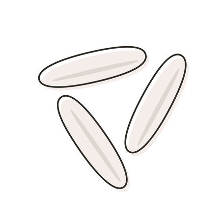 Rice seed logo Circle cereal sign.のイラスト素材