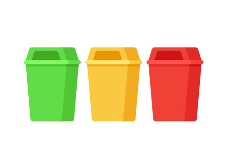 Bin vector. Bin cartoon on white background.のイラスト素材