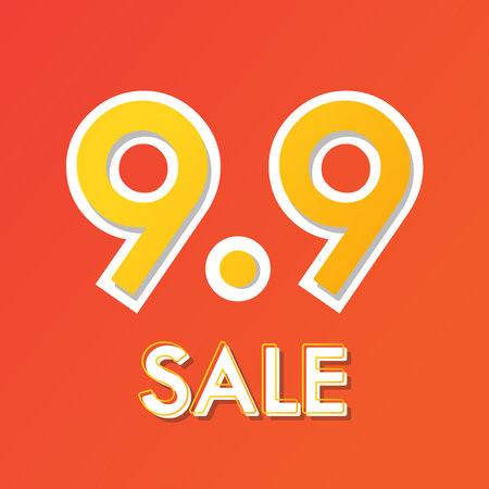 Shopping Day 9.9 poster. Shopping Day 9.9 Biggest Sale of the Year Vector Template Design...