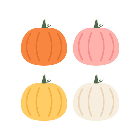 Pumpkin vector. Pumpkin on white background.のイラスト素材
