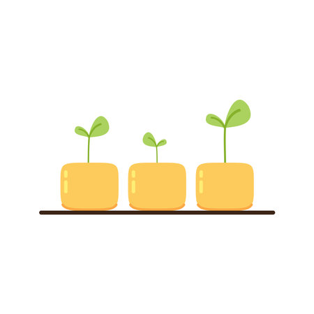 Plants in pot vector. Plants in pot icon vector on white background.のイラスト素材