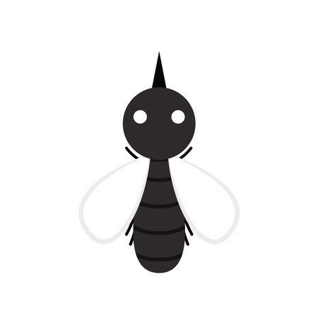 Mosquito bites. mosquito cartoon. wallpaper. free space for text. copy space.のイラスト素材