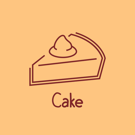 Cake logo design. Cake logo symbol design.