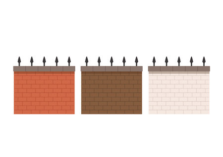 Brick wall vector. brick pattern. brick wall on white background.のイラスト素材