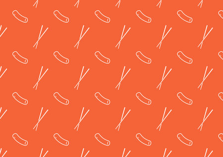 Tteokbokki Noodle vector. Korean food. Spicy rice cake. Spicy rice cake pattern wallpaper.のイラスト素材