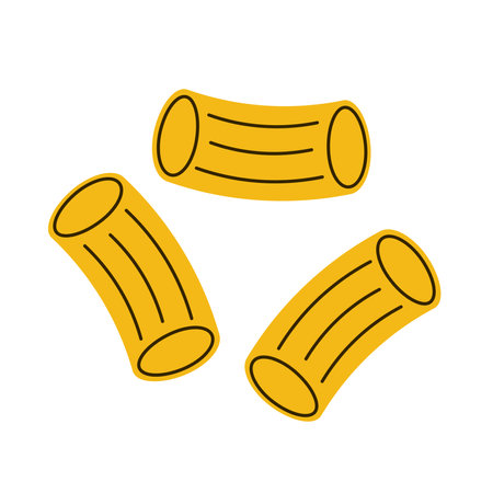 Macaroni noodle on white background. Macaroni noodle.のイラスト素材