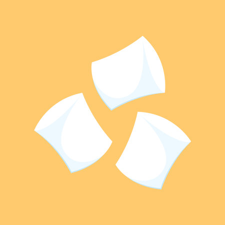 Marshmallow cartoon vector. Marshmallow on white background. Marshmallow icon.のイラスト素材