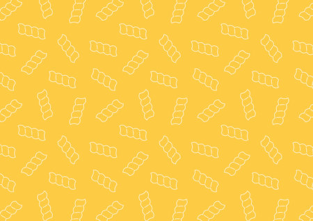 Fusilli pasta isolated on white background. Icon of fusilli pasta. Food is symbol of italian cuisine menu. Cartoon macaroni.のイラスト素材