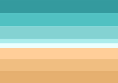 Sea waves and sandy tropical beach, summertime. Beach layer color background.のイラスト素材