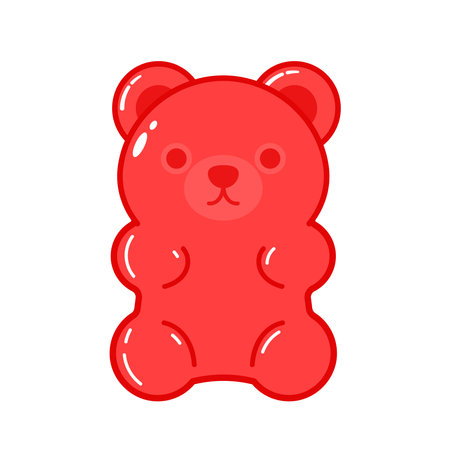 Jelly bears fruit gummy. Character Illustrator vector design.のイラスト素材