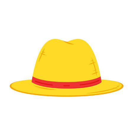 Farmer hat on white background. Peasant hat vector.のイラスト素材