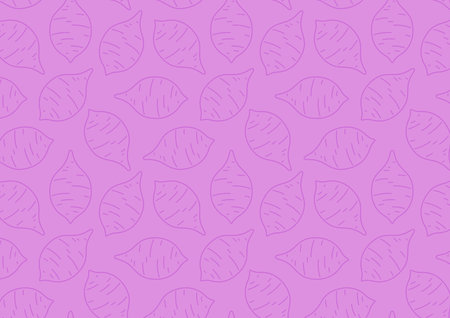Taro pattern on purple background. Taro icon vector pattern.