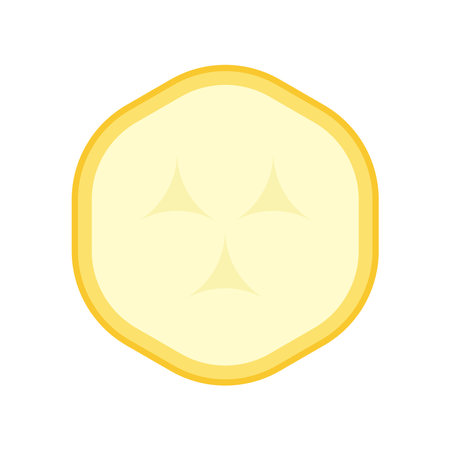 Banana slices isolated on a white background. Banana icon vector.のイラスト素材