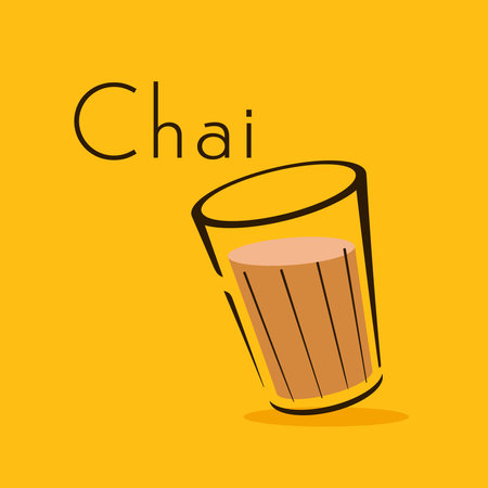 Indian hot drink vector. Indian chai icon. Chai is Indian drink. Kerala tea shop illustration vector eps.Indian Kerala roadside. Kerala tea shop line drawing. Kerala Old.のイラスト素材
