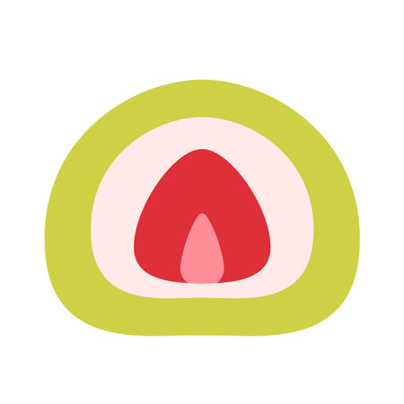 Daifuku vector. Daifuku on white background. Daifuku is Japanese desserts.のイラスト素材