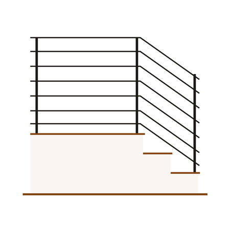 Stairs icon. Trendy modern flat linear vector stairs icon on white background from thin line collection.のイラスト素材