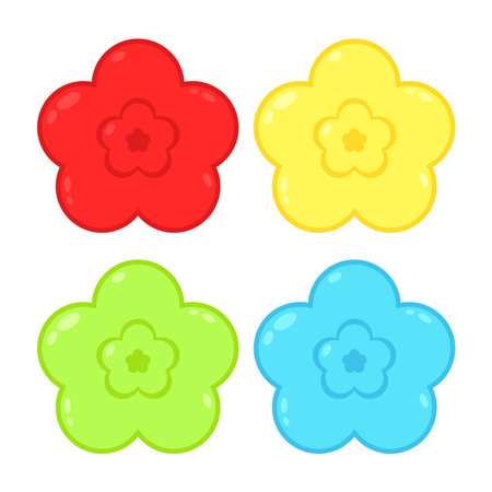 Jelly of flowers isolated vector.  Vector illustration.のイラスト素材
