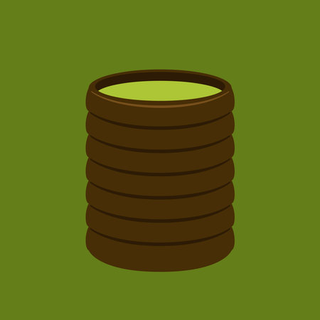 Green tea cup vector. wallpaper. free space for text. Matcha tea vector.のイラスト素材