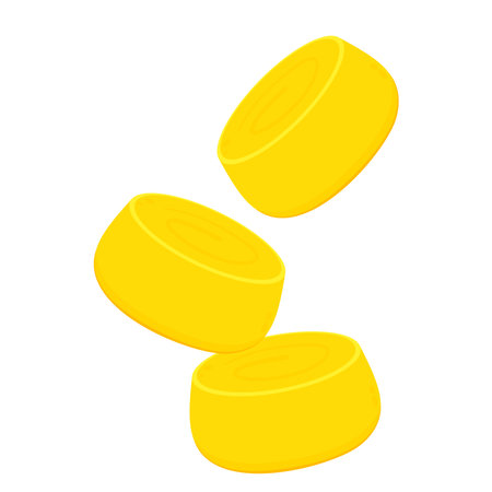 Tamagoyaki is Japanese food. Tamagoyaki cartoon vector. Egg roll.のイラスト素材