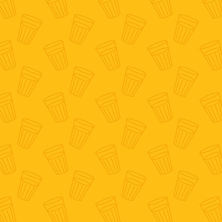 Indian drink vector. Indian chai pattern wallpaper. Chai is Indian drink.のイラスト素材