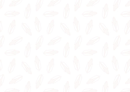 White corn pattern background. Fresh white corn isolated on white background.のイラスト素材