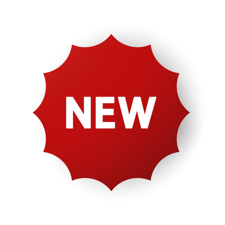 Red corner new isolated. Red corner new labels. Vector.のイラスト素材