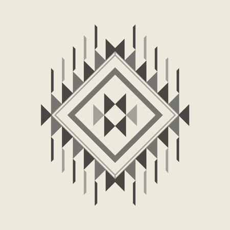 Ikat geometric folklore ornament. Tribal ethnic vector texture. Striped pattern in Aztec style. Figure tribal embroidery. Indian, Scandinavian, Gypsy, Mexican, folk pattern. ikat pのイラスト素材