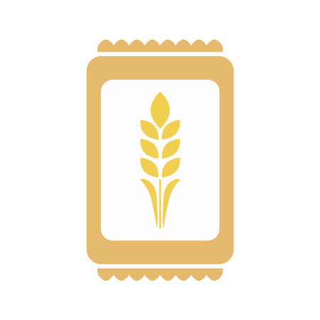 Flour sack cartoon vector. rice bag. symbol. flour vector.のイラスト素材