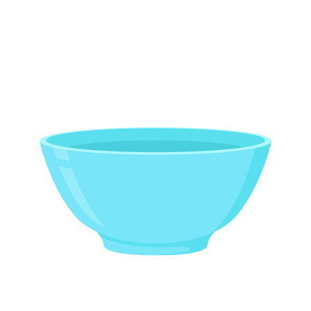 Blue Bowl. Bowl on white background. bowl vector.のイラスト素材