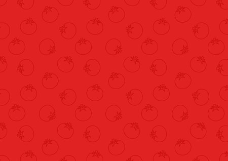 Tomato doodle pattern. wallpaper. tomato symbol. sign. background.のイラスト素材