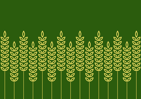 Wheat pattern wallpaper. oat symbol. free space for text. rice sign. Rice pattern wallpaper.のイラスト素材